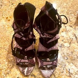 Zara snake print heels